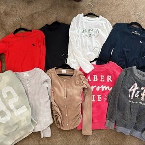 Abercrombie kids girls lot - long sleeve shirt sweatshirt sweaters  size 7/8